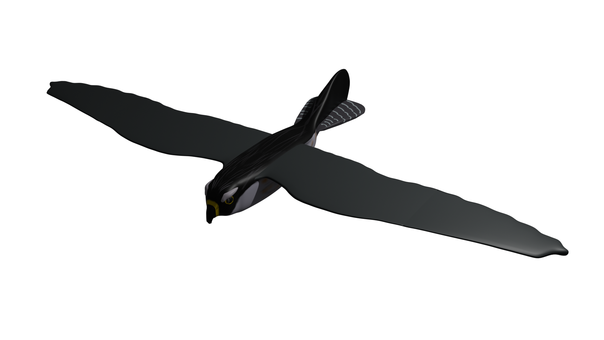 Rendu 3D d'un drone oiseau.