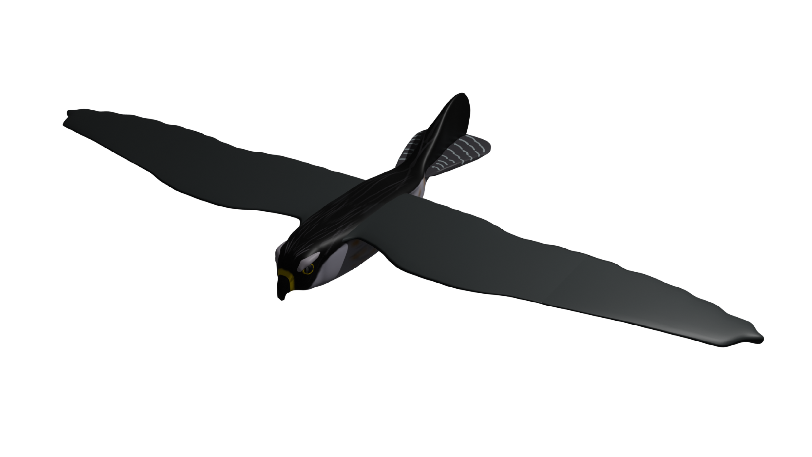 Rendu 3D d'un drone oiseau.